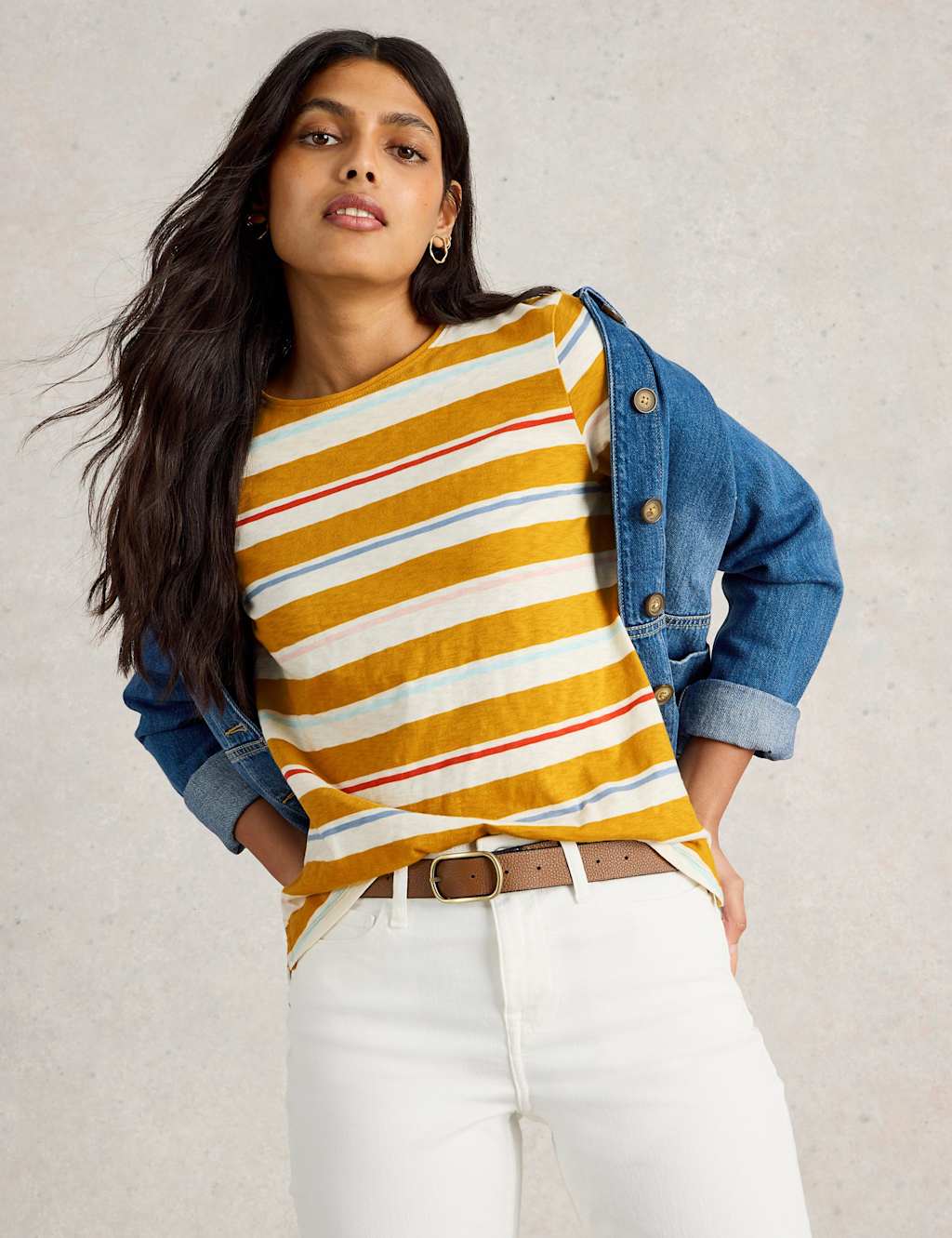 Pure Cotton Striped T-Shirt