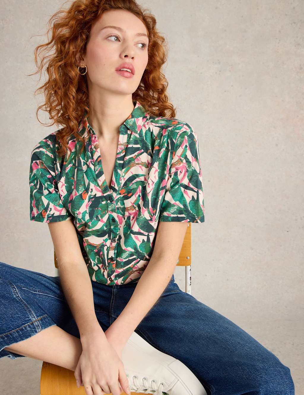 Pure Cotton Jersey Printed Shirt