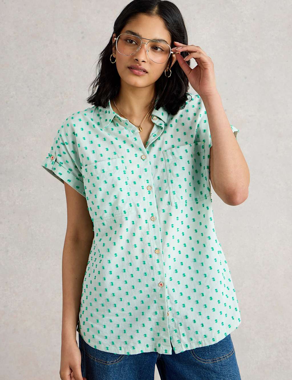 Pure Cotton Button Through Shirt