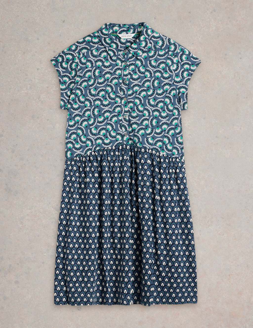 Jersey Printed Relaxed Shirt Dress
