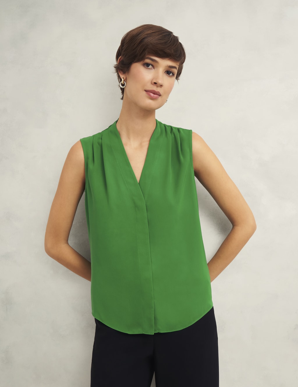 V-Neck Sleeveless Blouse