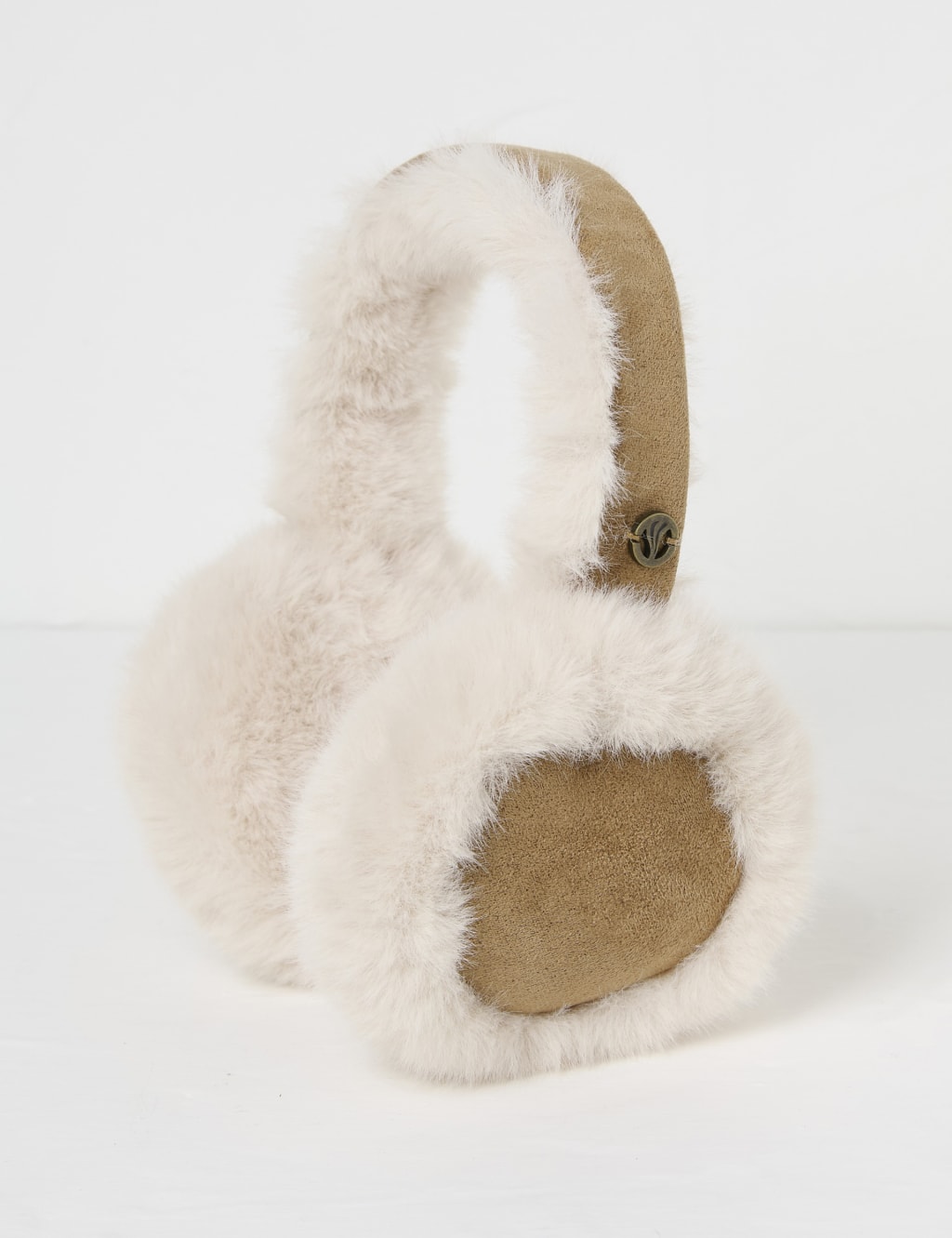 FatFace Faux Fur Ear Muffs Tan