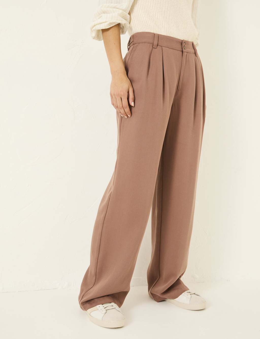Fatface Women's Wide Leg Trousers - 12REG - Orange, Orange