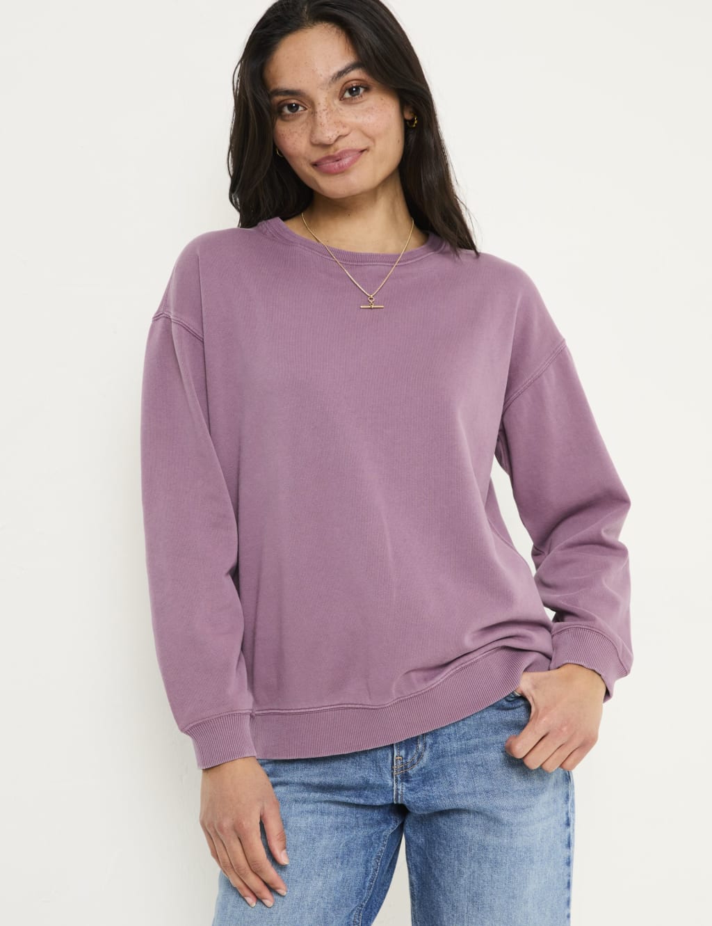 Pure Cotton Crew Neck Jumper