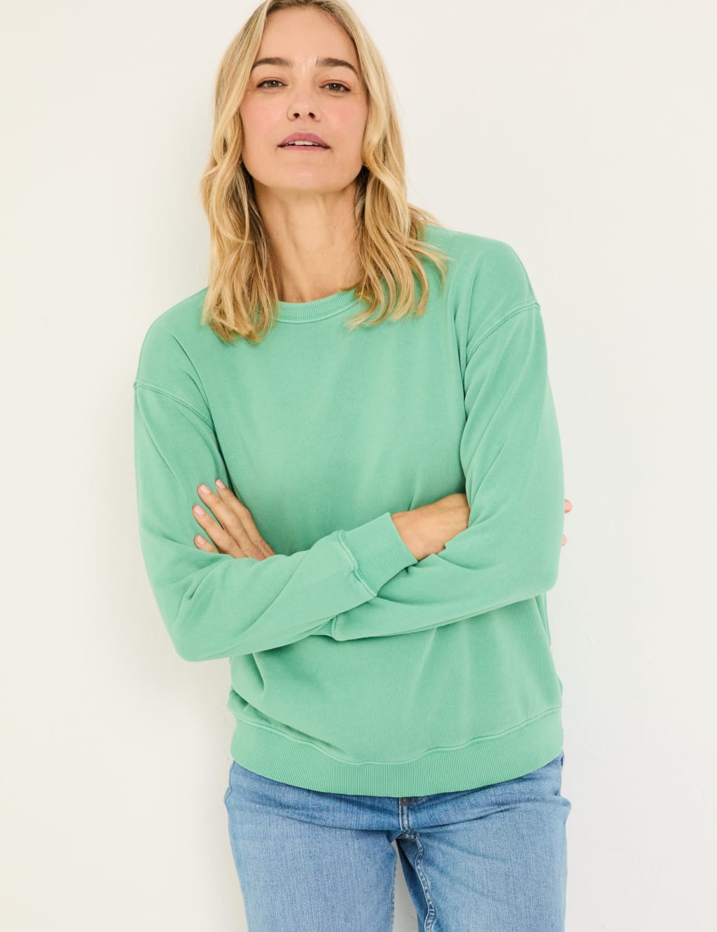 Pure Cotton Crew Neck Jumper
