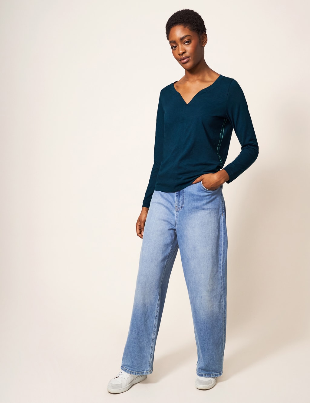 Pure Cotton V-Neck T-Shirt