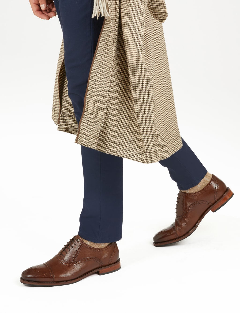 Jones Bootmaker Women's Leather Brogues - 6 - Chestnut, Chestnut,Black