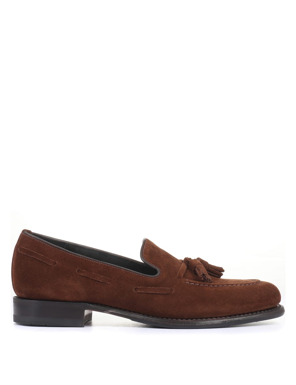 Jones Bootmaker Goodyear Welted Suede Slip-On Loafers Brown Suede