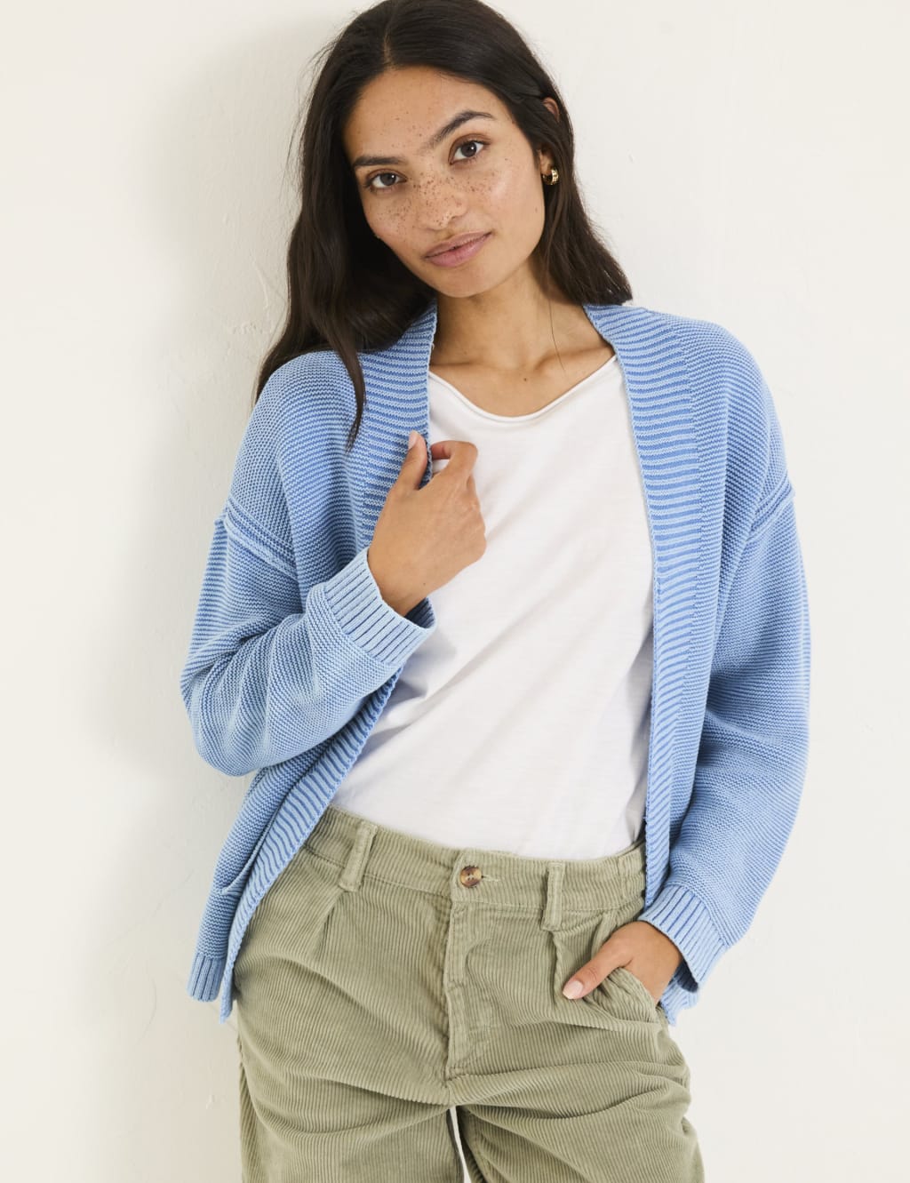 Pure Cotton Textured Cardigan