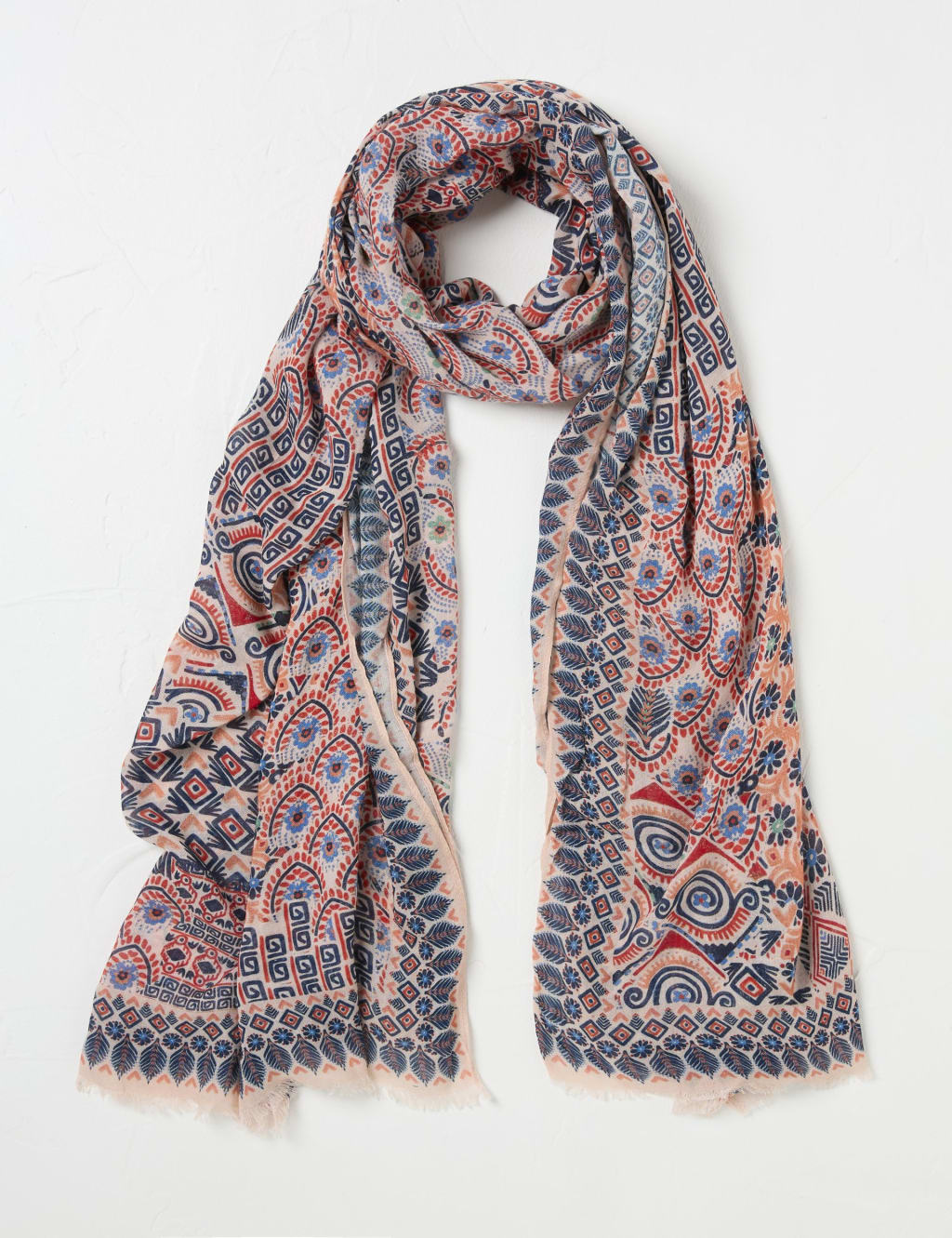 Printed Patchwork Square Scarf