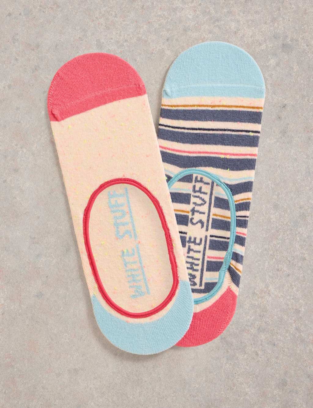 2pk Cotton Rich Stripe Footsies