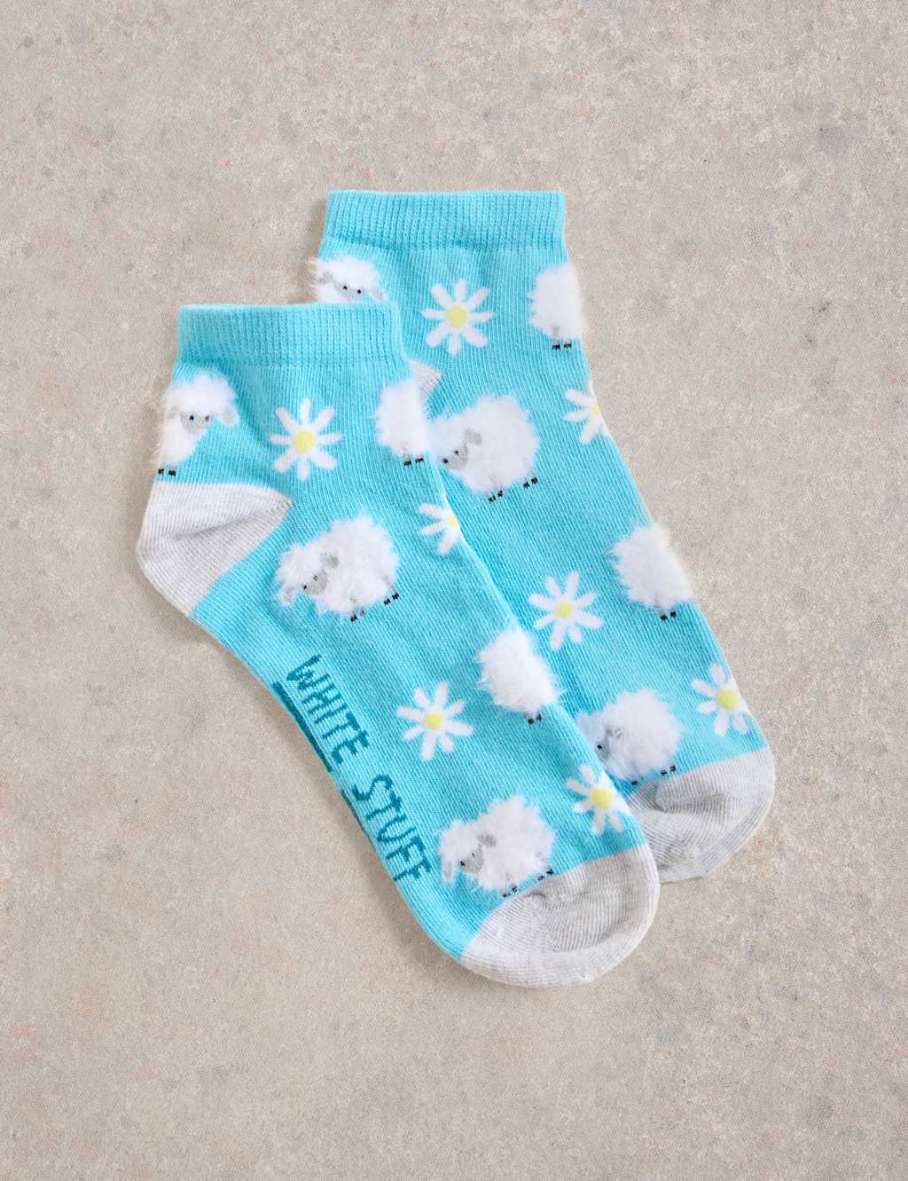 Cotton Rich Fluffy Sheep Trainer Socks