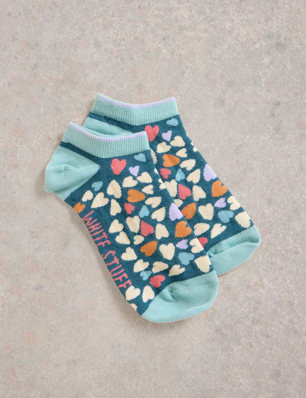 Cotton Rich Heart Trainer Socks
