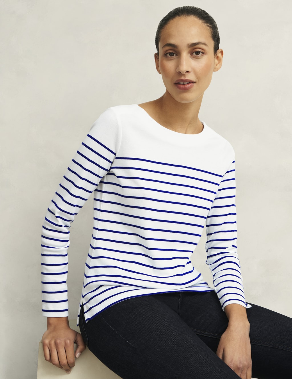 Pure Cotton Striped Top
