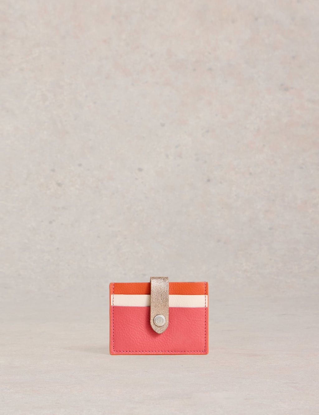 Leather Colour Block Card Holder