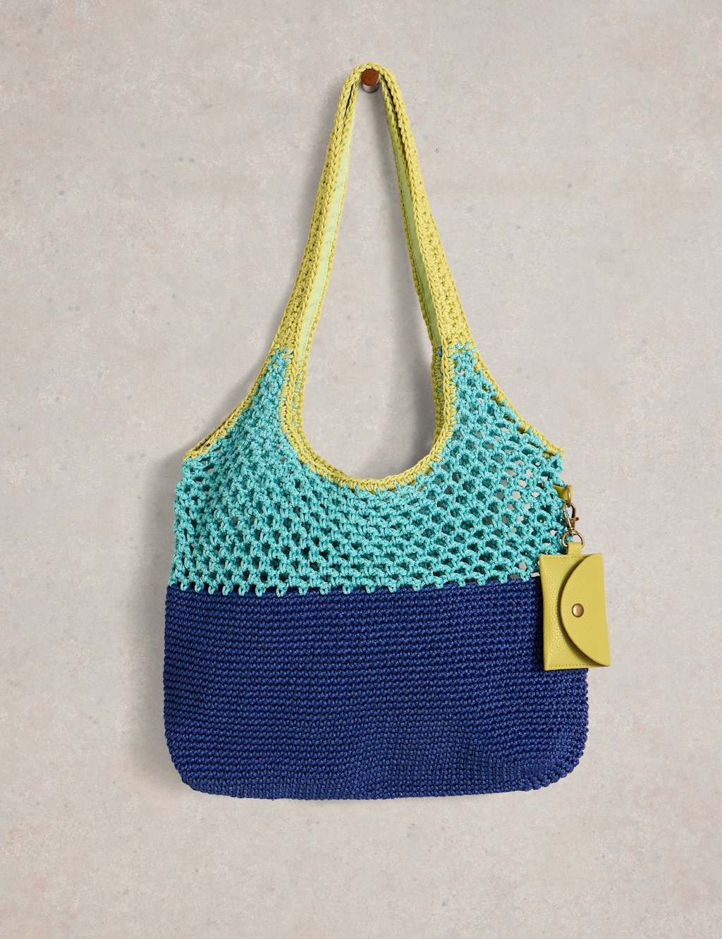 Pure Cotton Crochet Shopper with Coin Purse