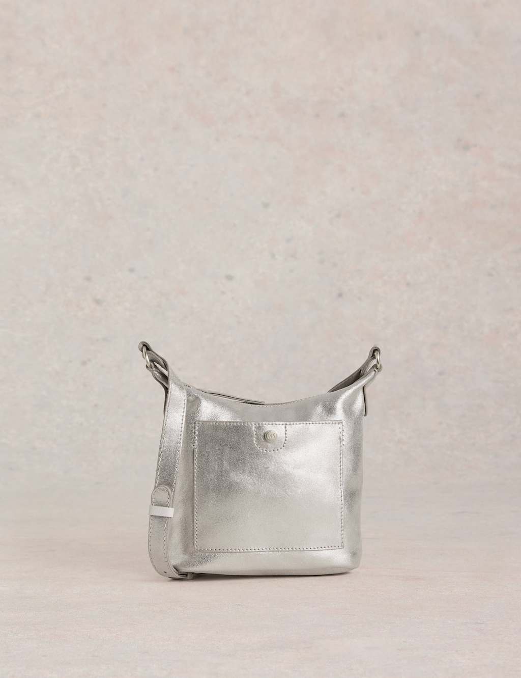 Leather Metallic Cross Body Bag