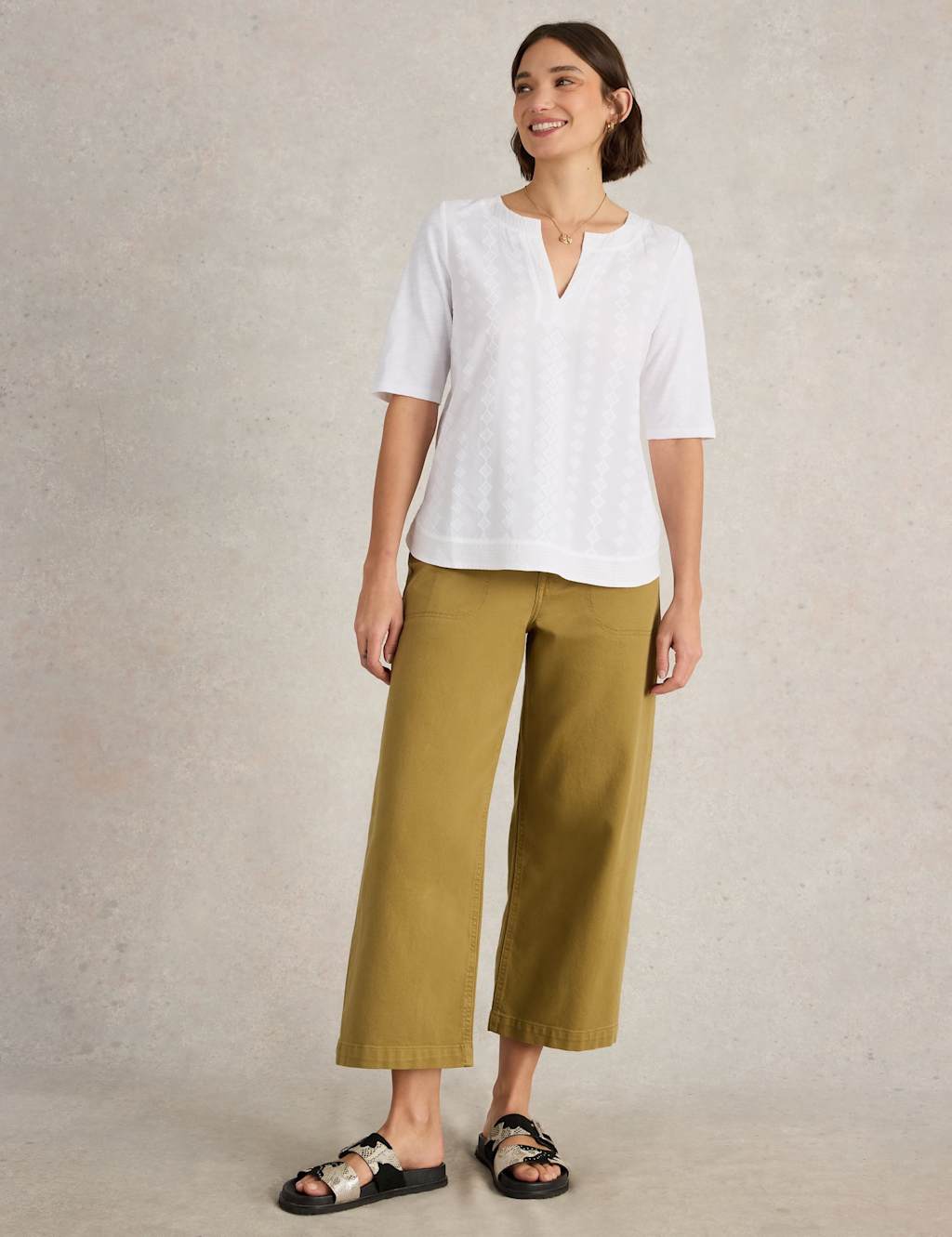 Pure Cotton Embroidered Top