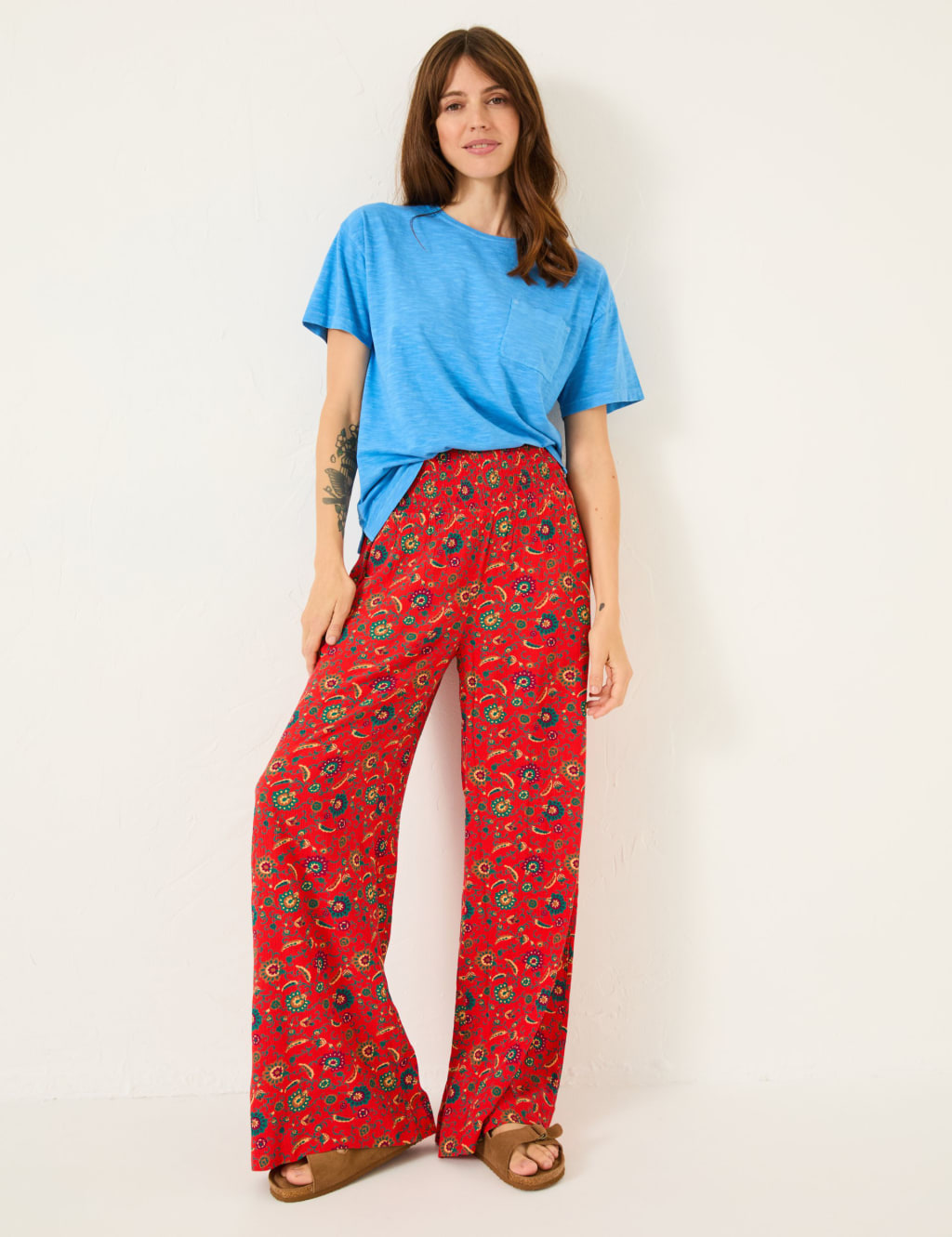 Paisley Elasticated Waist Palazzo trousers