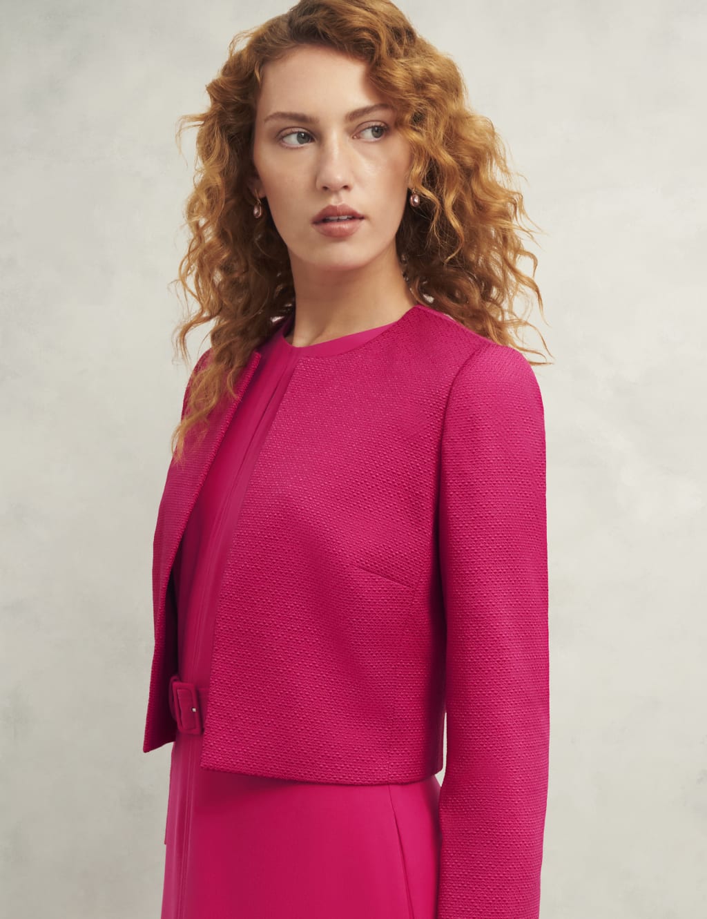 Textured Cropped Jacket