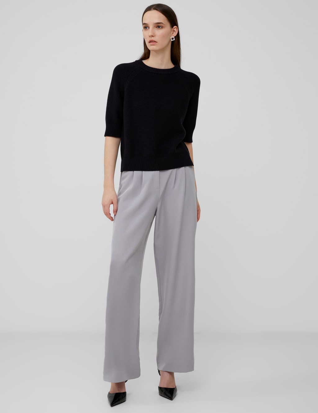 Pure Cotton Textured Sweatshirt