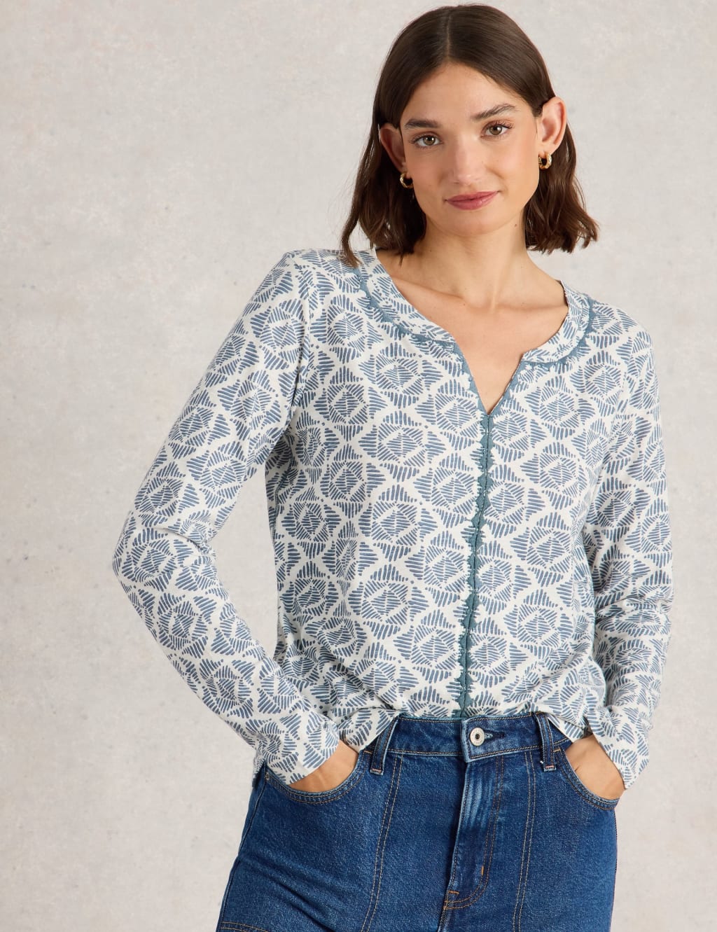 Pure Cotton Embroidered Top