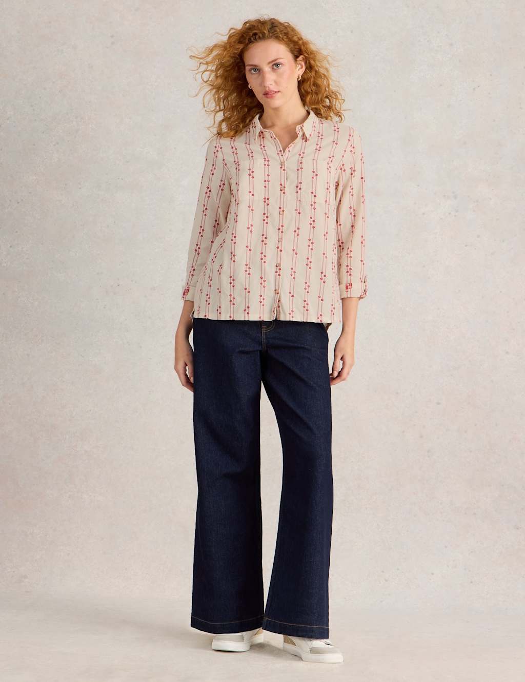 Pure Cotton Printed Button Through Shirt