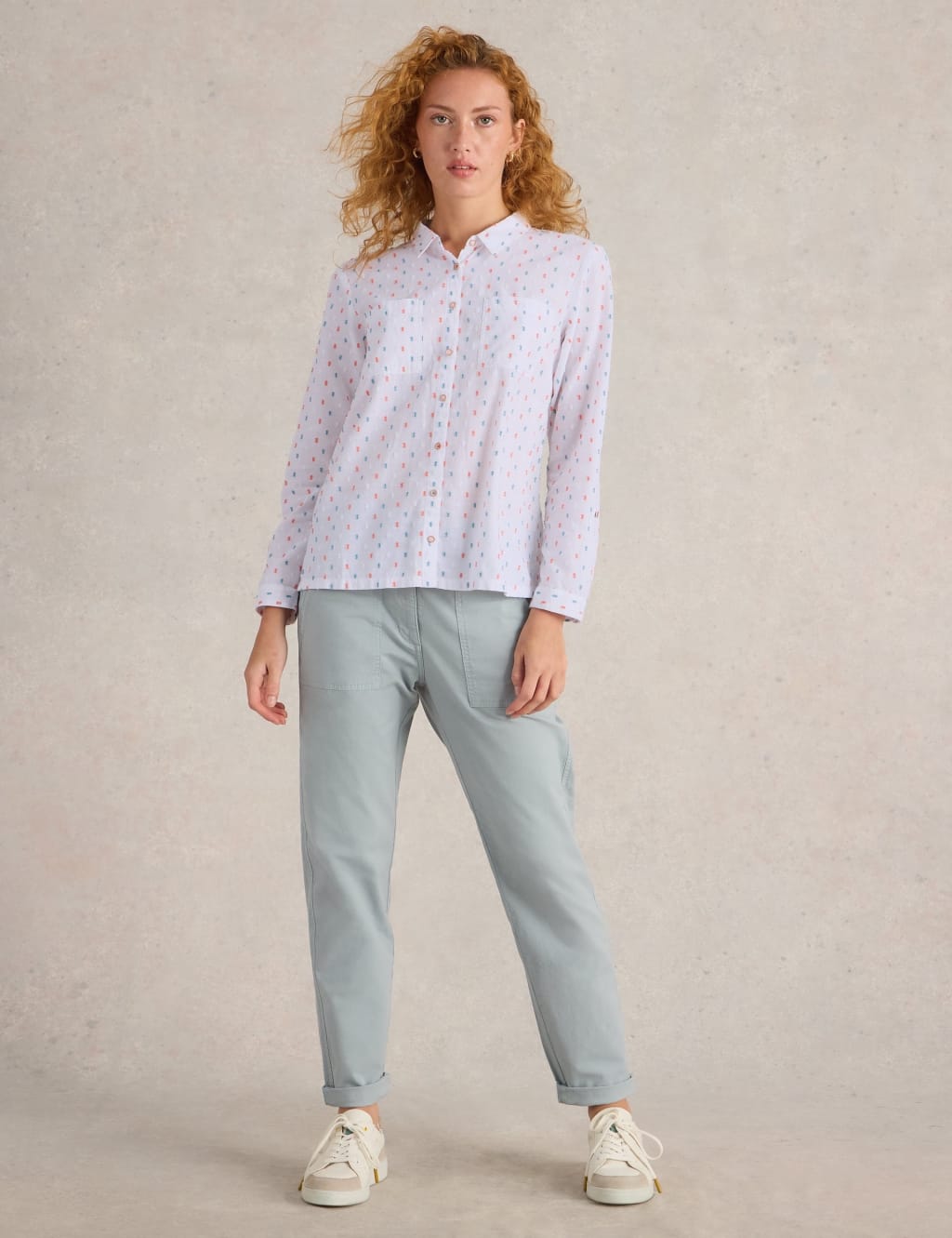 Pure Cotton Printed Button Through Shirt