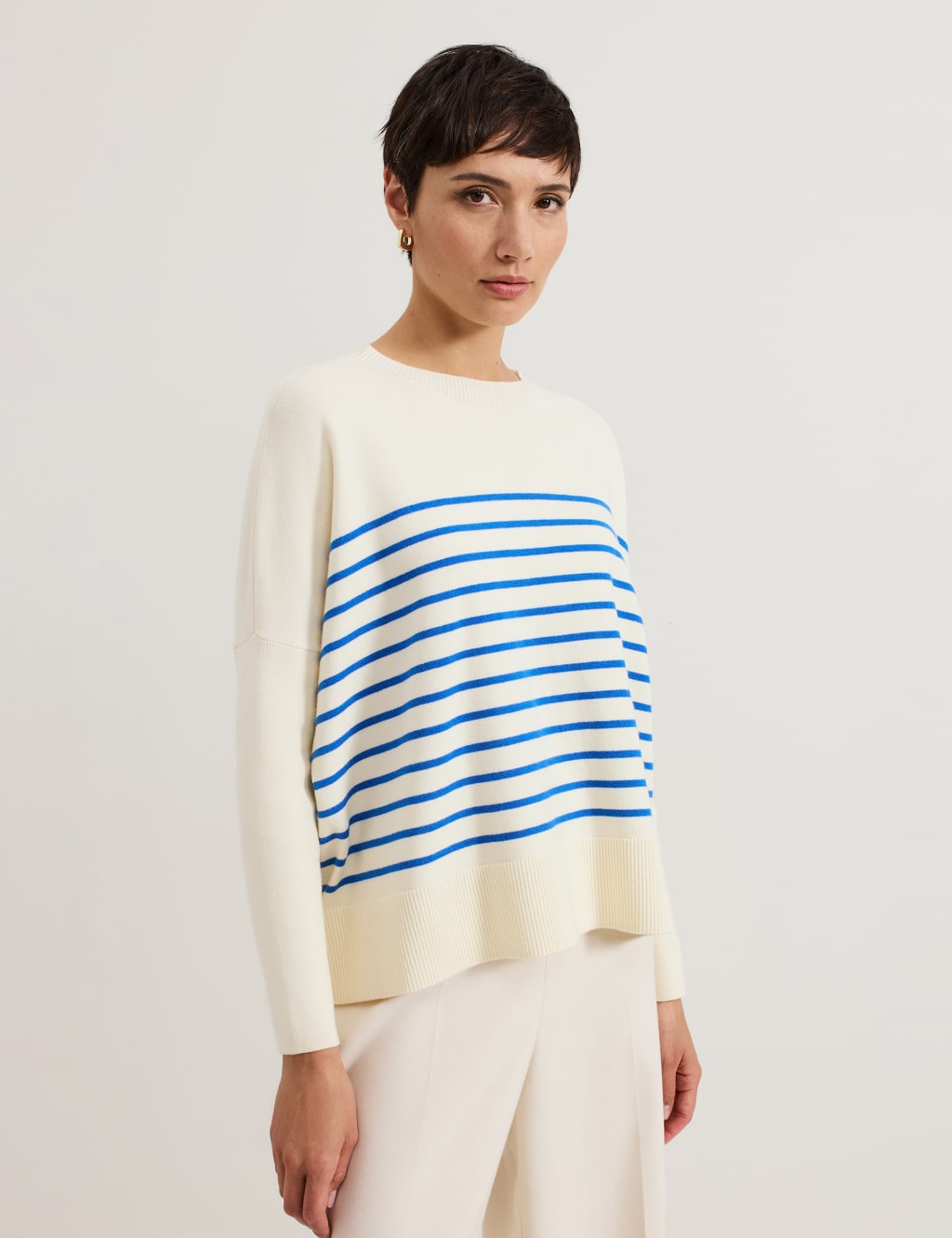 Sadie Striped Round Neck Jumper