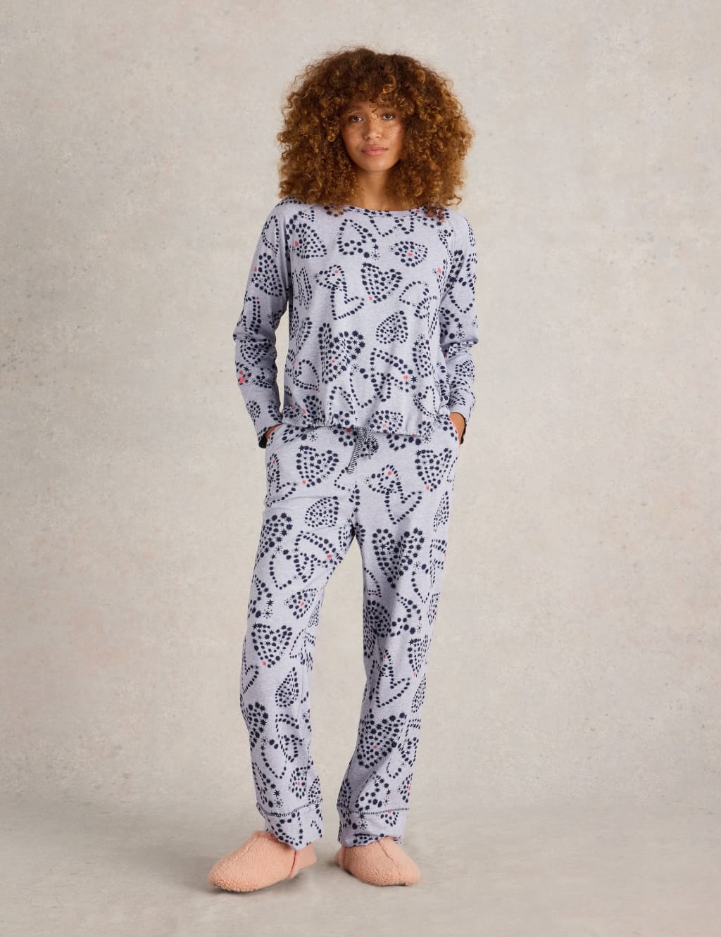 Fern Cotton Modal Heart Print Pyjama Top