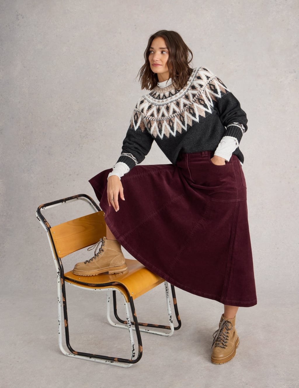 Purple Skirts at M S