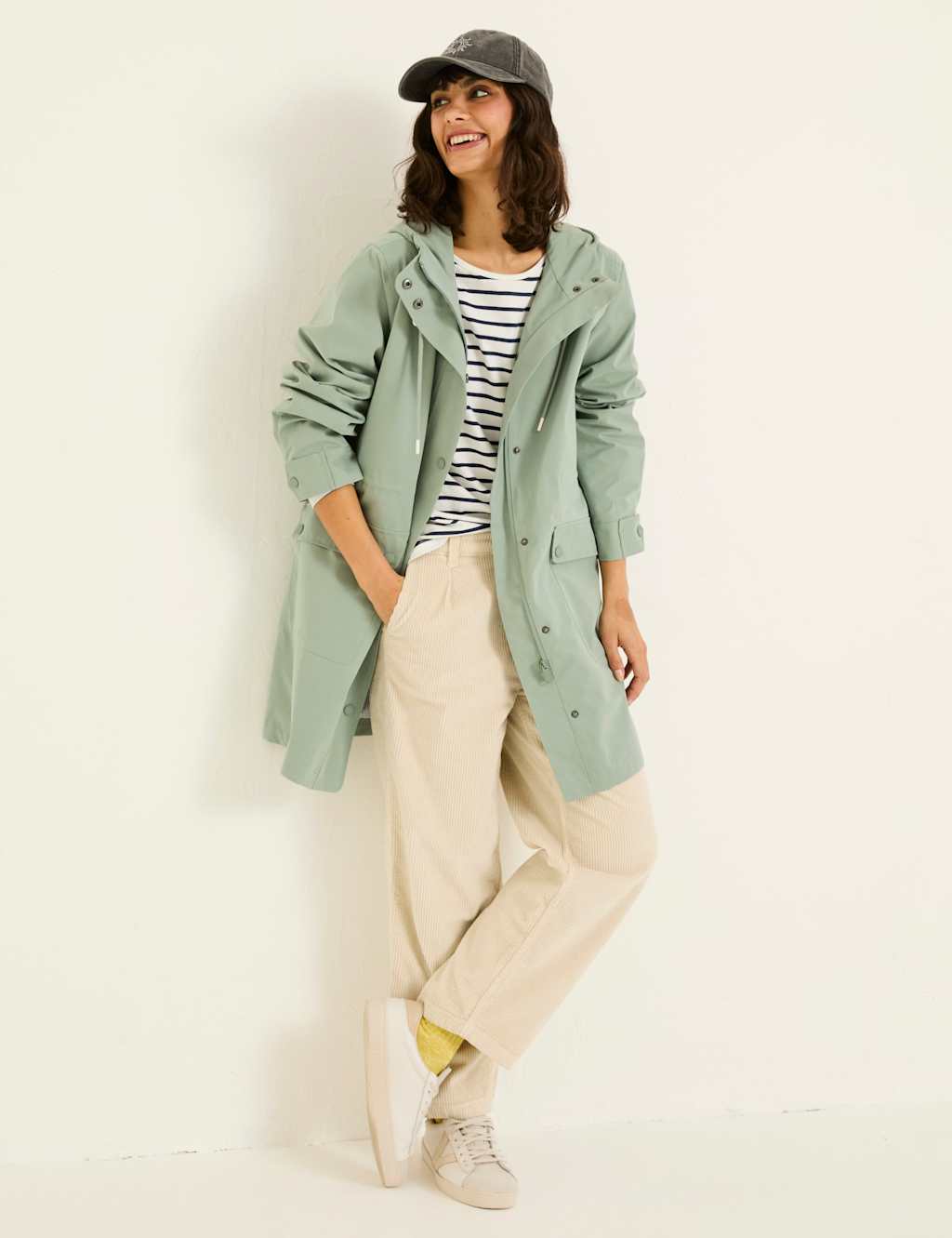 Waterproof Hooded Relaxed Longline Raincoat