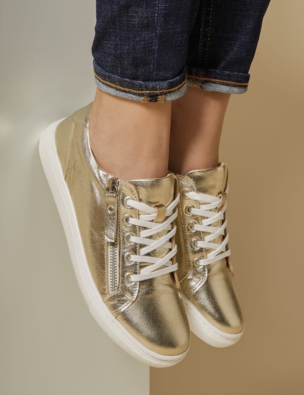 Womens gold trainers uk top