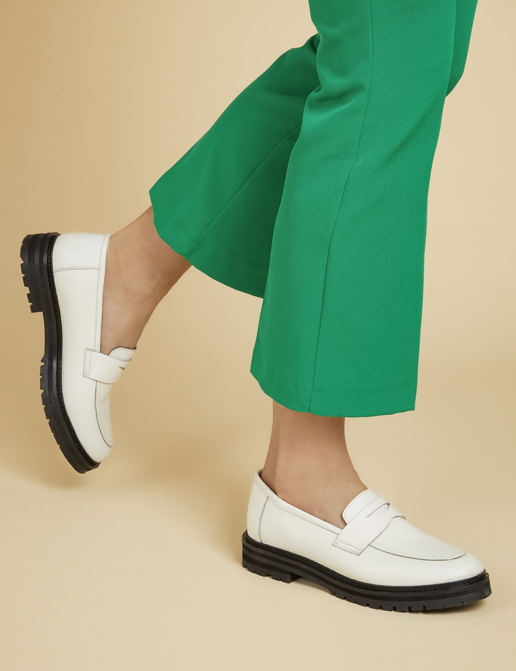 Leather Flat Loafers