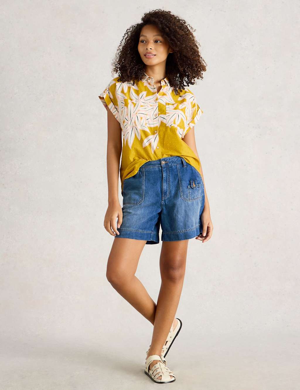 Denim Utility Shorts