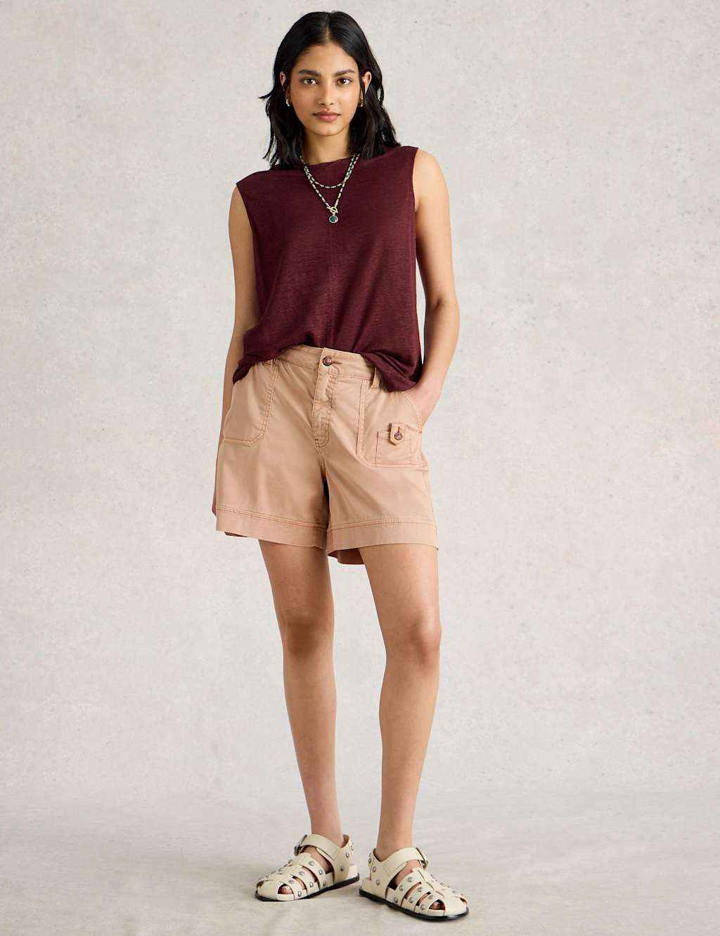 Lyocell Rich Combat Cargo Shorts