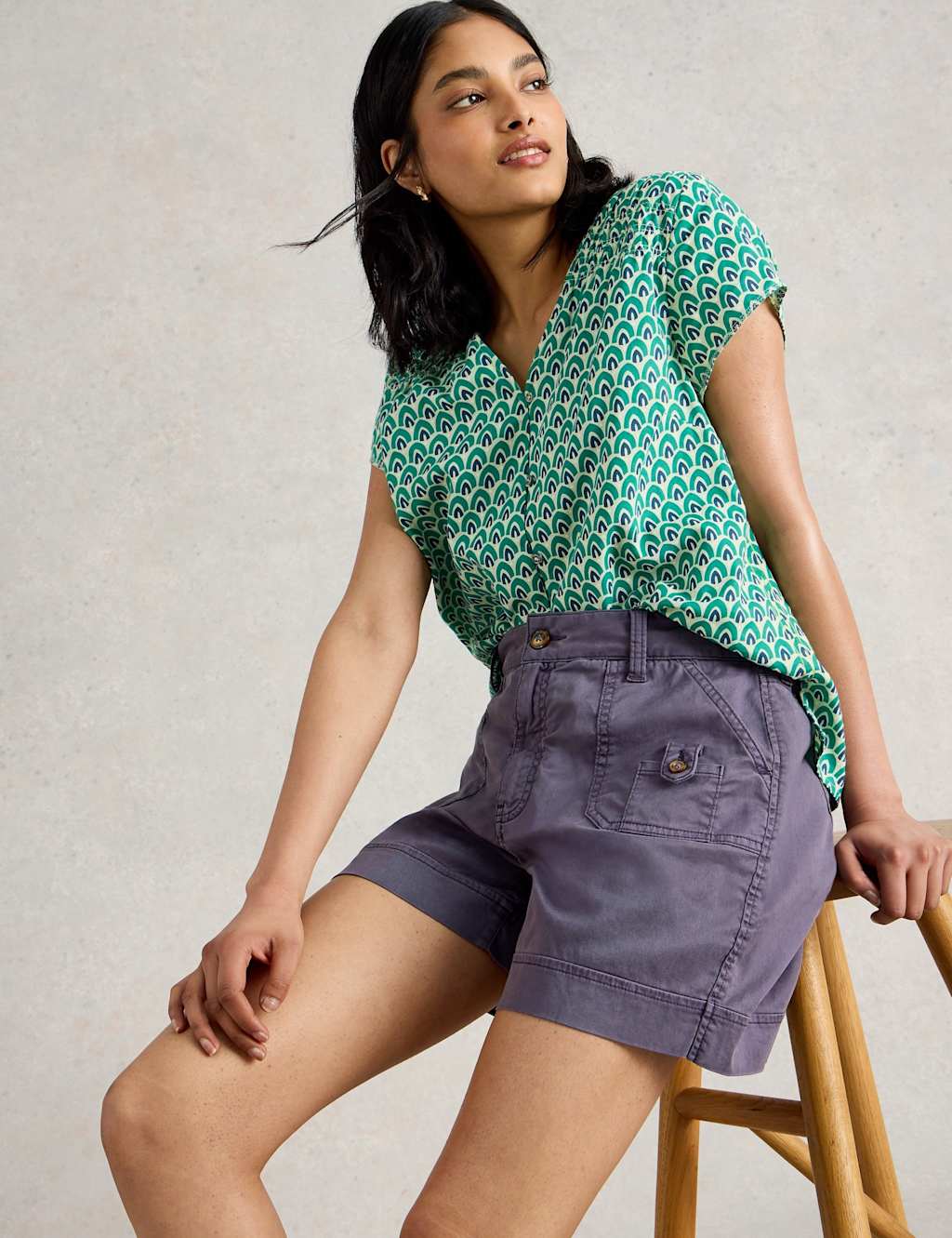 Lyocell Rich Cargo Shorts