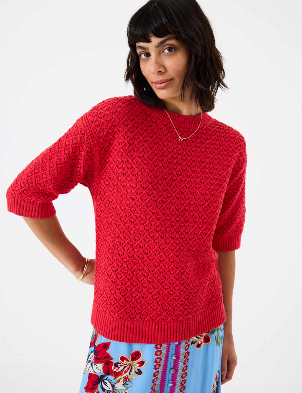 Pure Cotton Textured Top