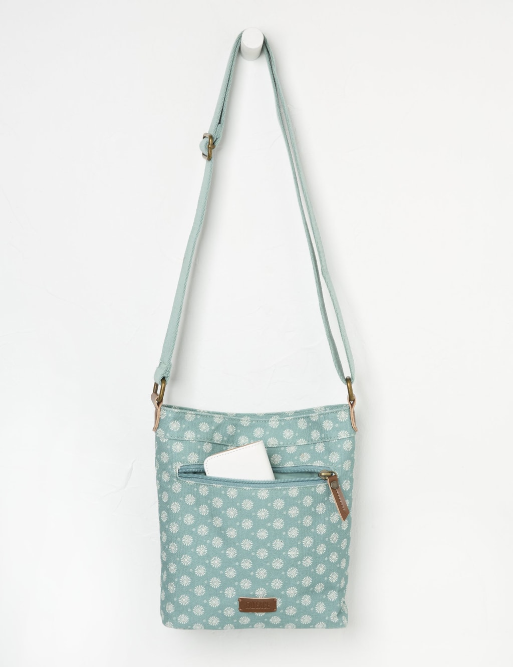 Pure Cotton Printed Canvas Cross Body Bag