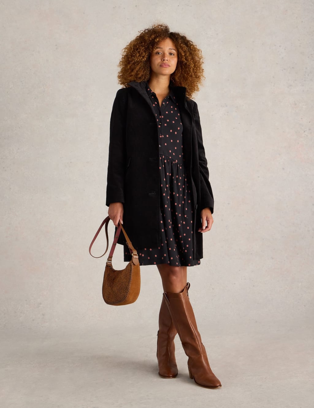 Cotton Rich Velvet Overcoat