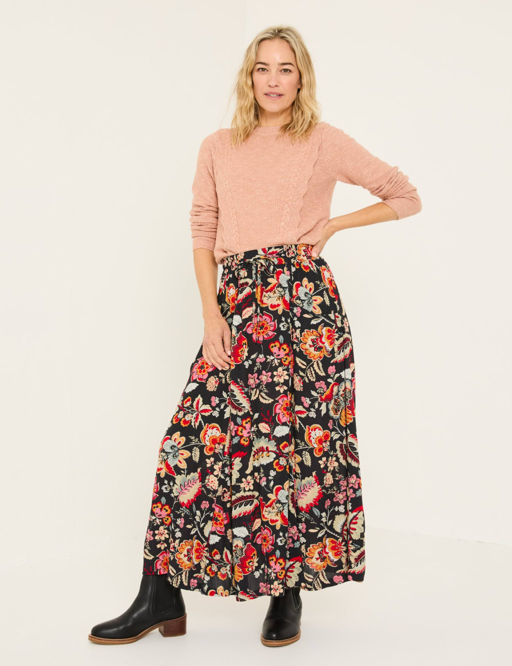 Floral Midi Skirt