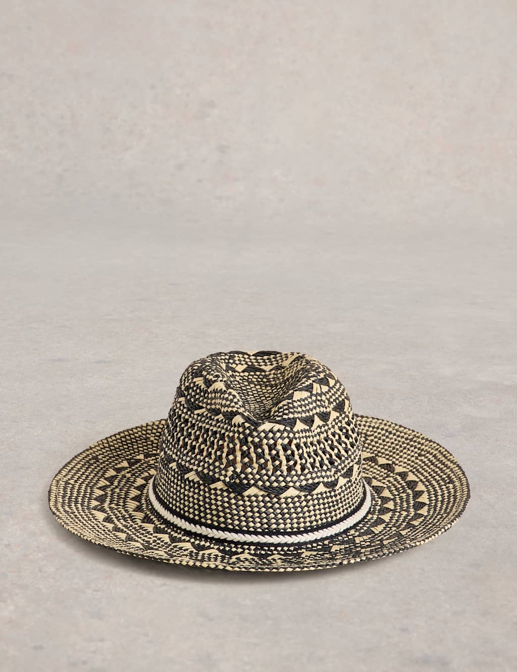 Patterned Textured Fedora Hat