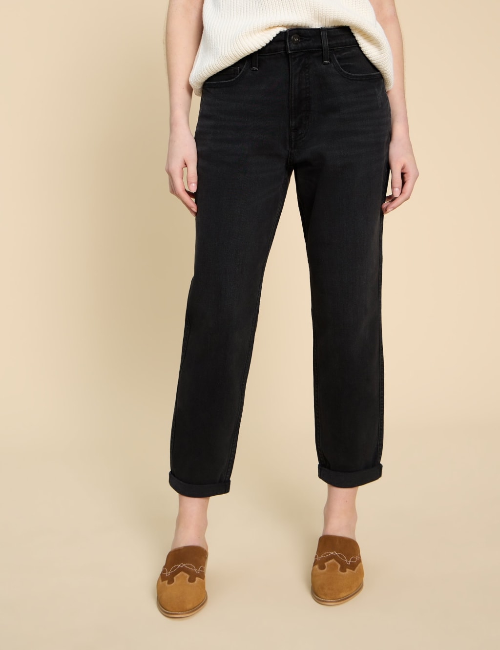 Freya Mid Rise Straight Leg Jeans