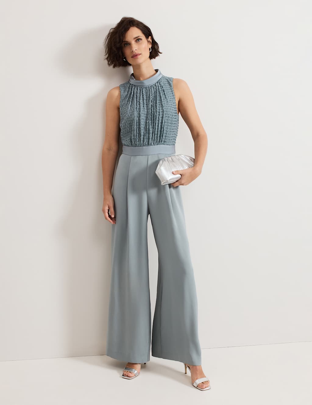 Sleeveless Waisted Jumpsuit