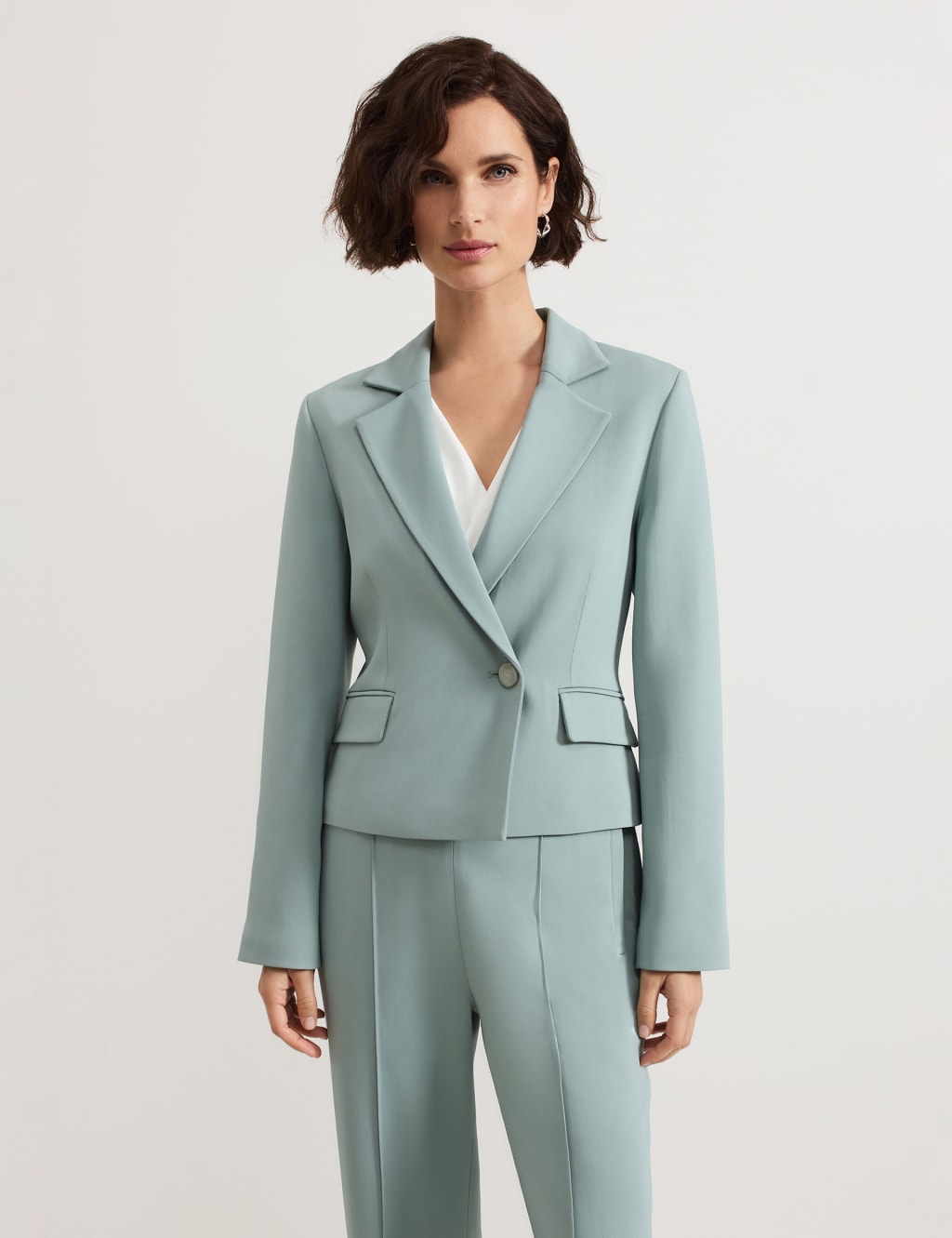 Phase Eight Women's Single Breasted Blazer - 10 - Light Blue, Light Blue