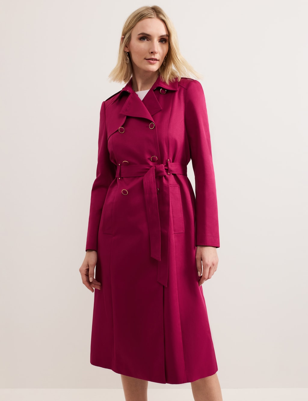 Cotton Blend Trench Coat
