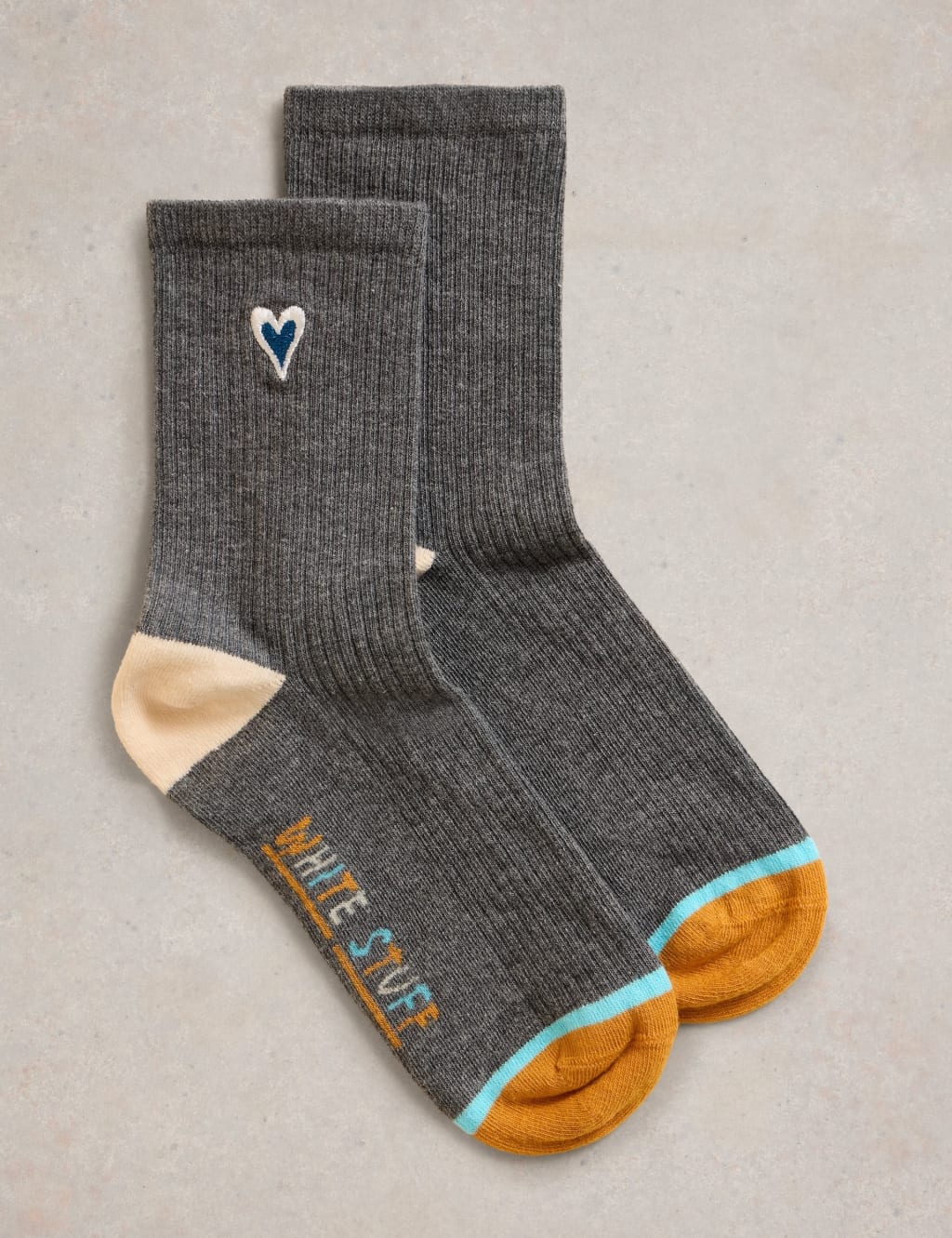 Cotton Rich Heart Ankle High Socks