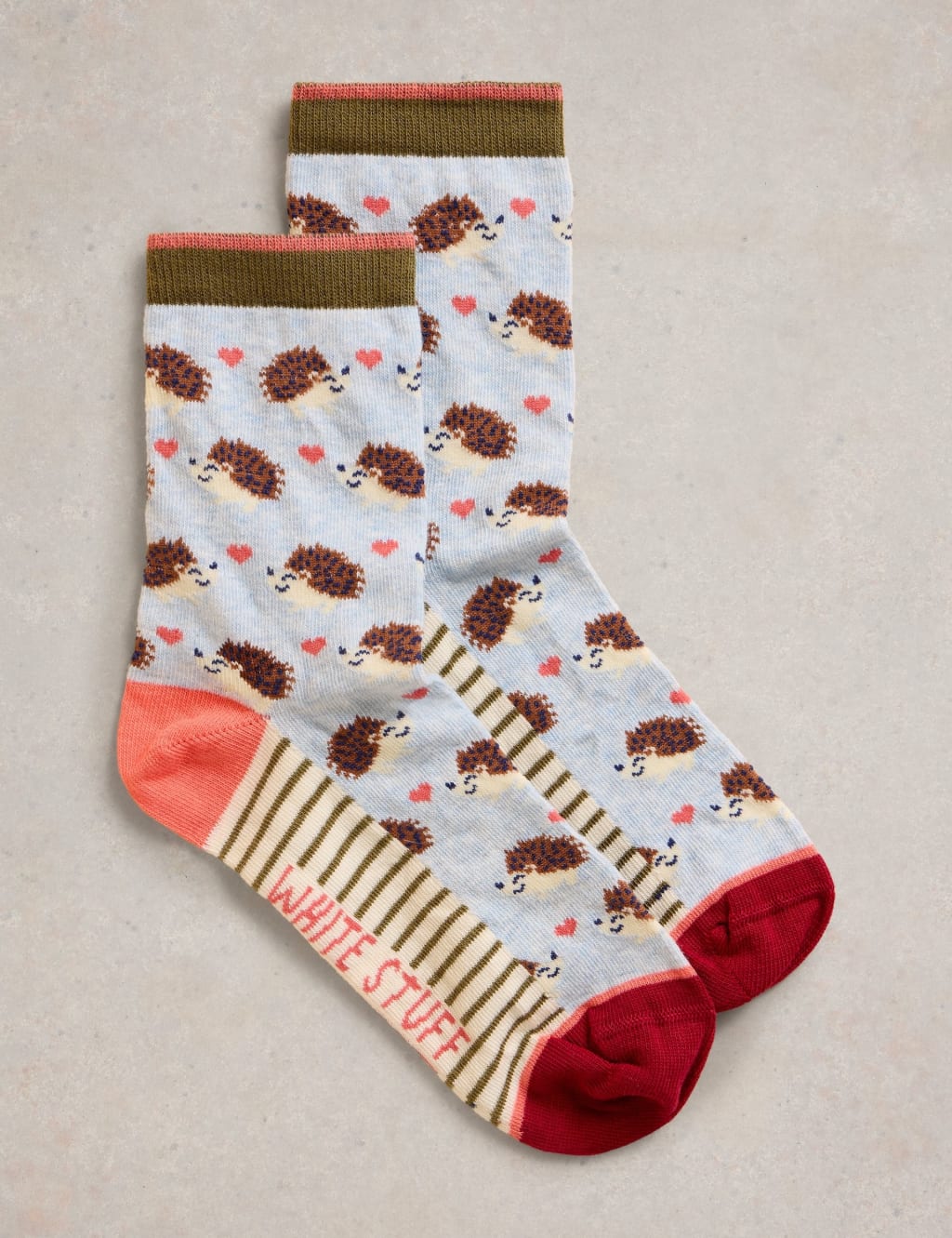 Cotton Rich Patterned Ankle High Socks