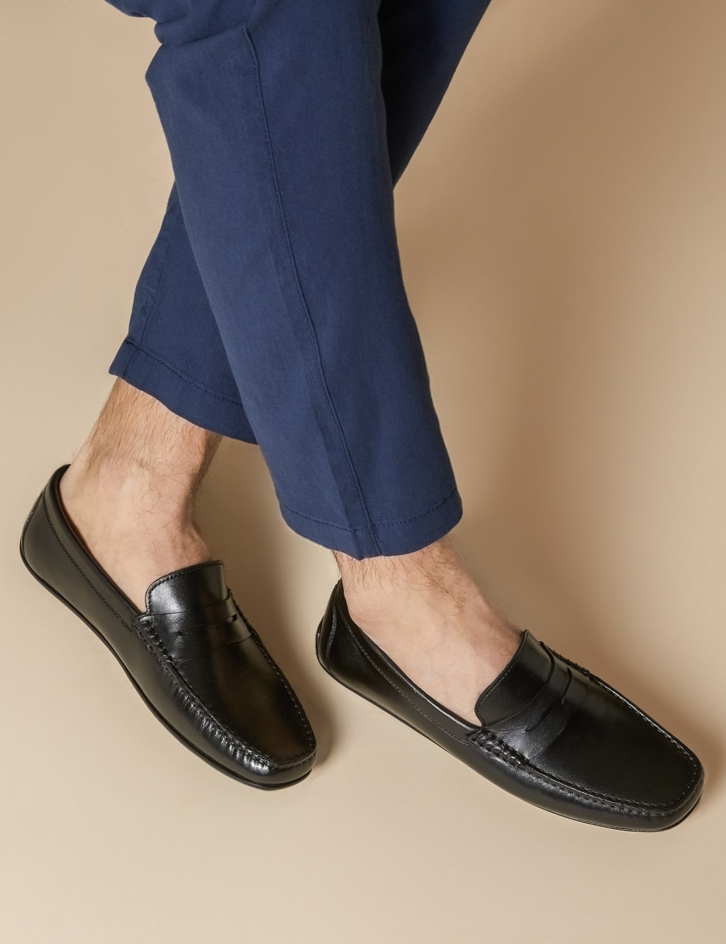Leather Slip-On Loafers