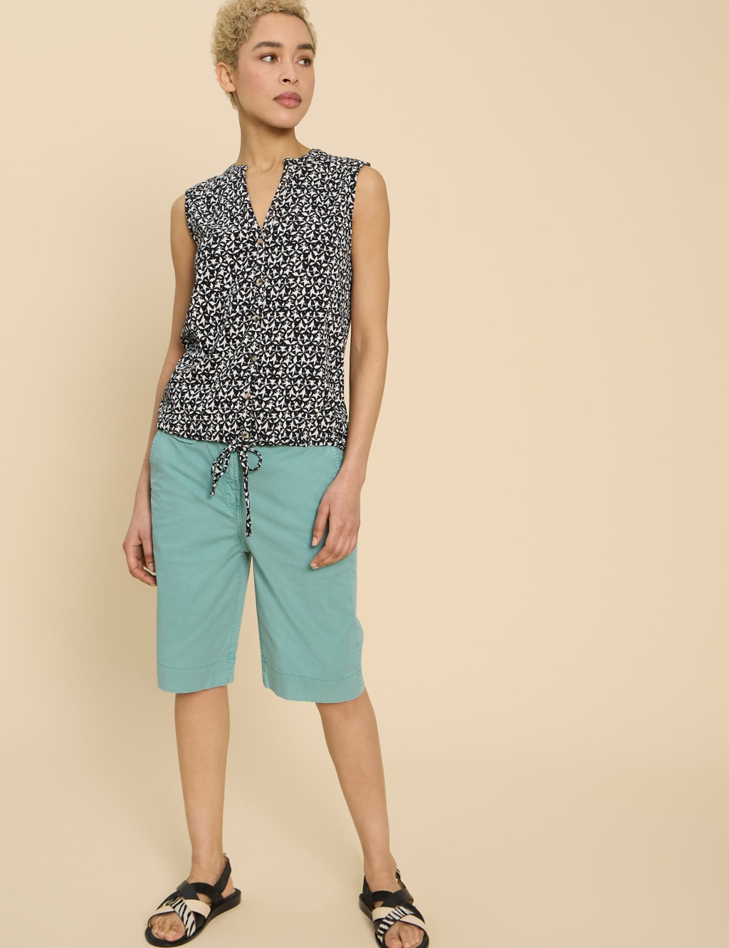 Cotton Rich Knee Length Chino Shorts